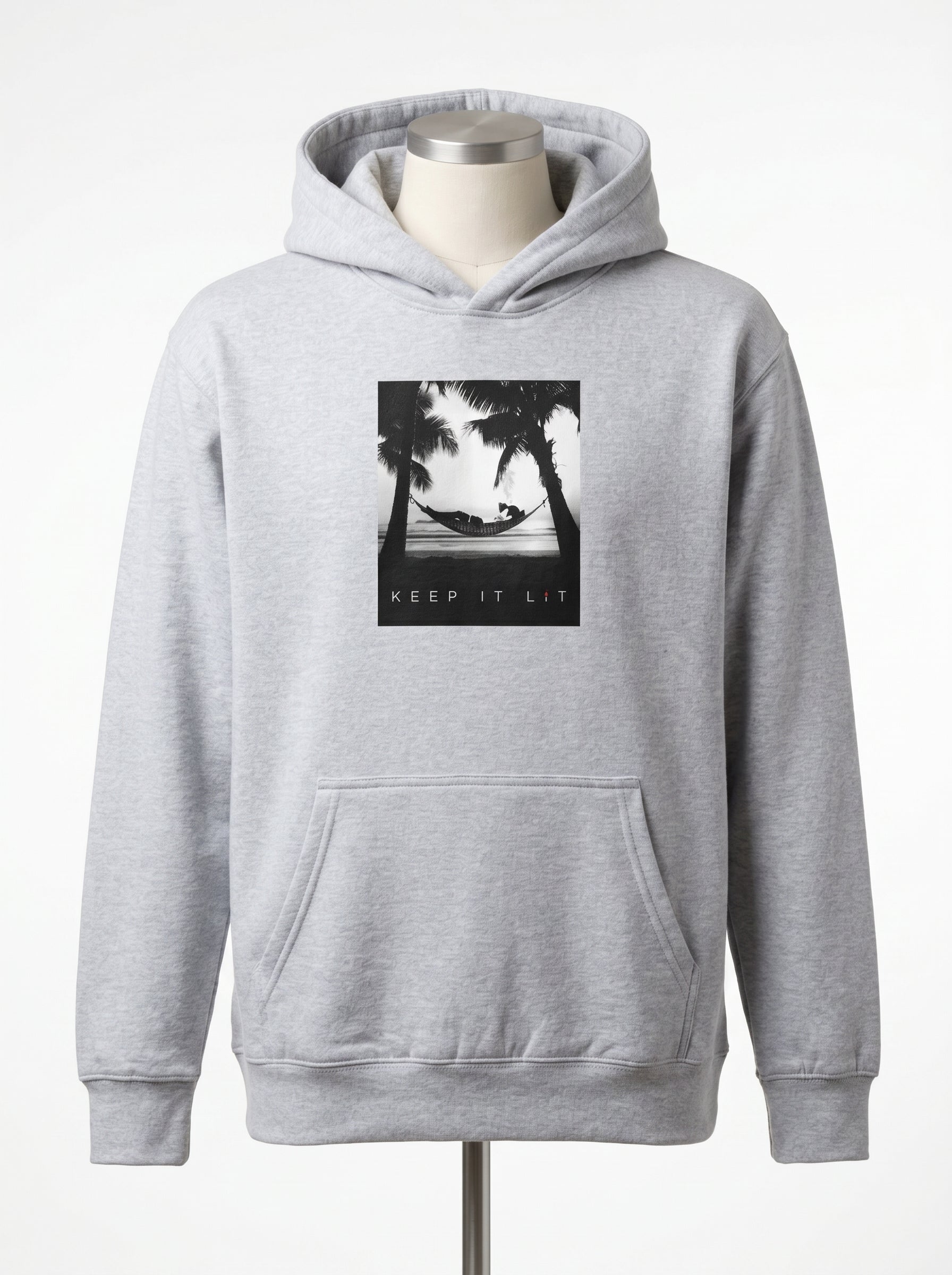 Hammock Beach Hoodie — Retro Palm Tree Sunset Pullover